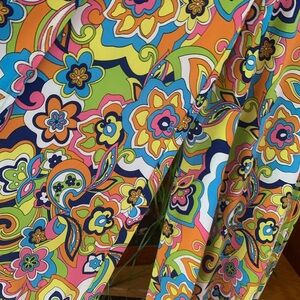 Vibrant Floral Wide Leg Women's Pants